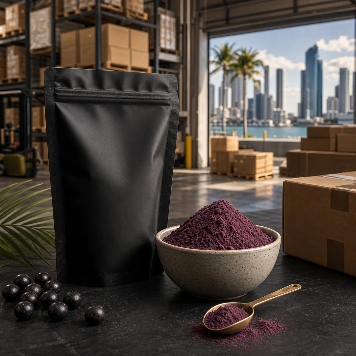 Onde comprar açaí em pó liofilizado no atacado nos EUA